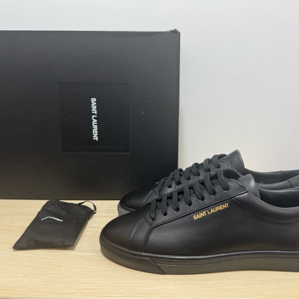 Saint Laurent Black Andy Sneakers - Picture 4 of 7